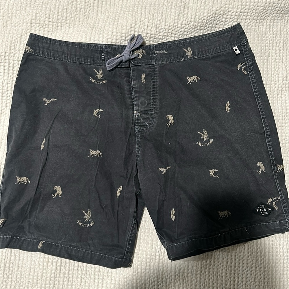 Boutique brand board shorts. Navy Blue Size 34 waist